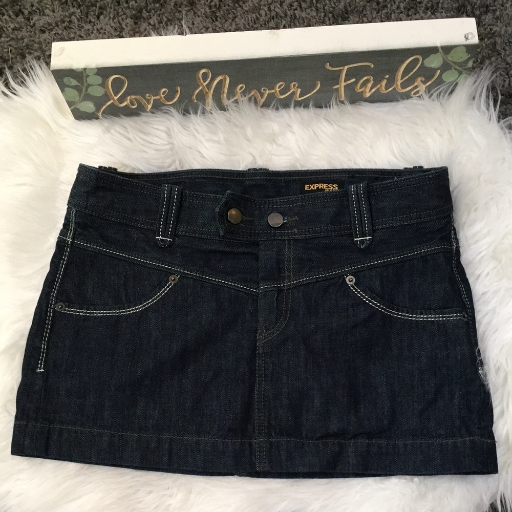 Express Denim Mini Skirt